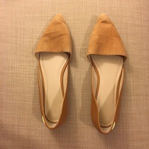 Calvin Klein suede & leather d’orsay flat sz 12